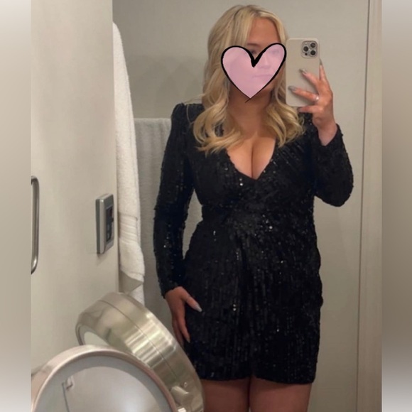 Black Sequin Dress - Picture 2 of 2
